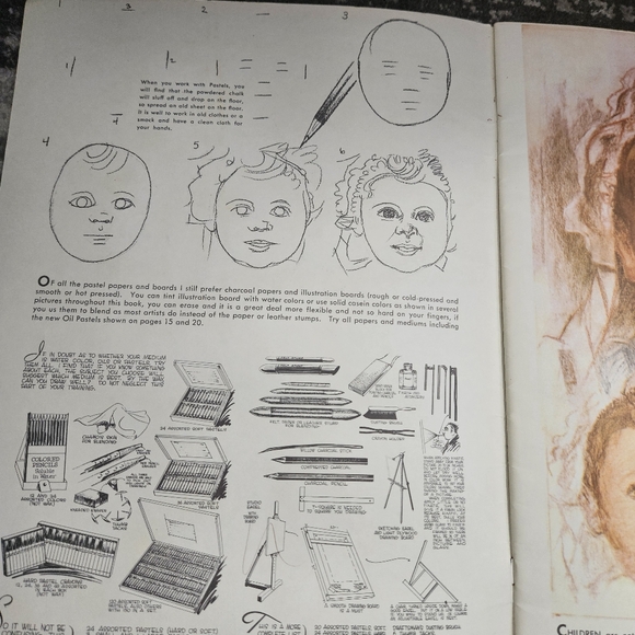 How to Draw With Pastels by Walter Foster Art Instruction Drawing Book #6 VTG - Picture 9 of 16